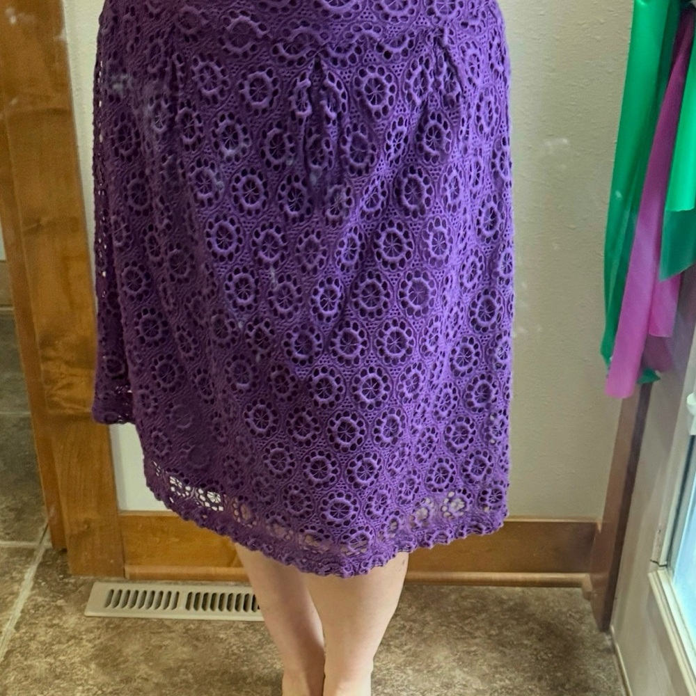 FINAL CLEARANCE Purple Lace Garnet Hill Skirt
